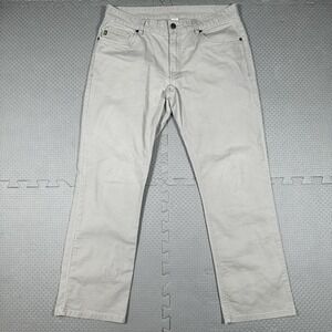 Stio Mens Rivet Canvas Pants Size 34x29 Gray Utility Organic Cotton Stretch Work